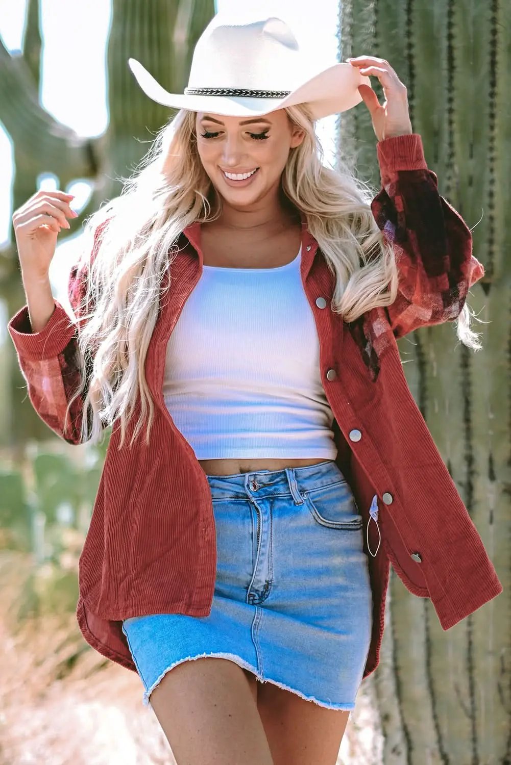 Gold Flame Oversized Corduroy Jacket - Love Salve